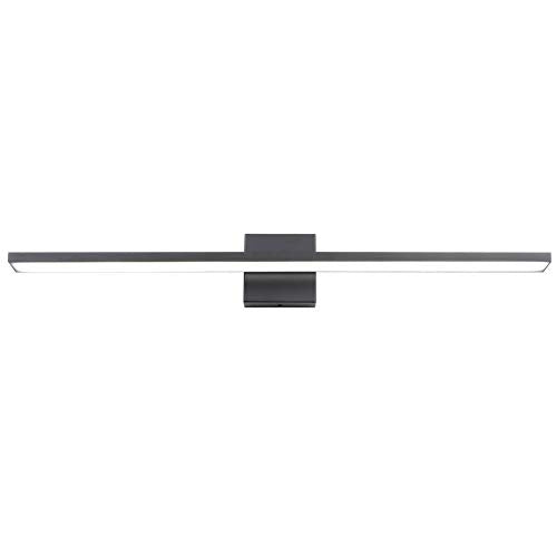 Ralbay 31.5inch Modern LED Black Vanity Light 28W Aluminum Frosted Acrylic for Bathroom Vanity Lighting Fixtures Cool White 6000K - color: Black, size: 31.5 inch