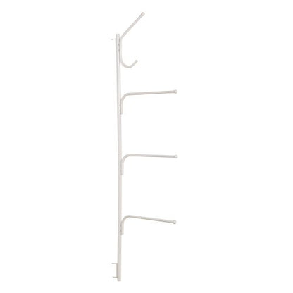 Household Essentials Hinge-It Clutterbuster Valet Family Towel Bar, White - color: White