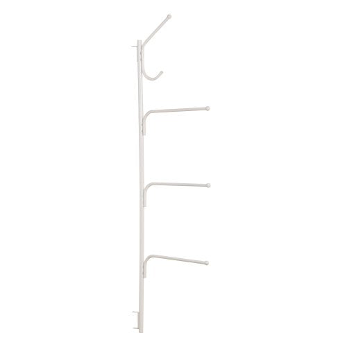 Household Essentials Hinge-It Clutterbuster Valet Family Towel Bar, White - color: White