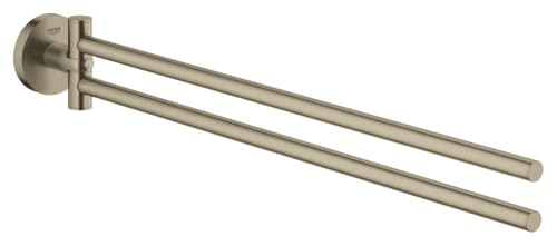 GROHE 40371EN1 Essentials Double Towel Bar, 18-Inch, Brushed Nickel - color: Brushed Nickel, size: 18 Inch