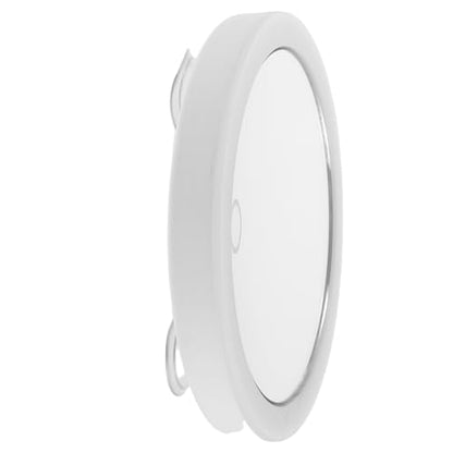 Housoutil Magnifying LED Makeup Mirror with 3 Suction Cups, 4-inch Rechargeable Lighted Travel Vanity Mirror 10x Magnification for Bathroom and Dressing Table Use