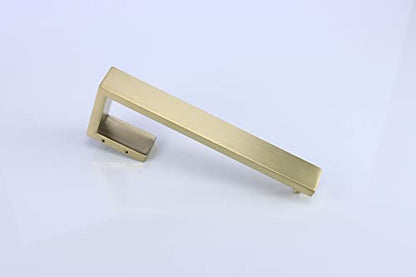 TocTen Hand Towel Holder/Towel Ring - Thicken SUS304 Stainless Steel Bathroom Hand Towel Hanger, 9 Inch Heavy Duty Wall Mounted Towel Rack, Square Hand Towel Bar for Bathroom Hardware (Gold, 9 in) - color: Gold, size: 9 In-Rectangular
