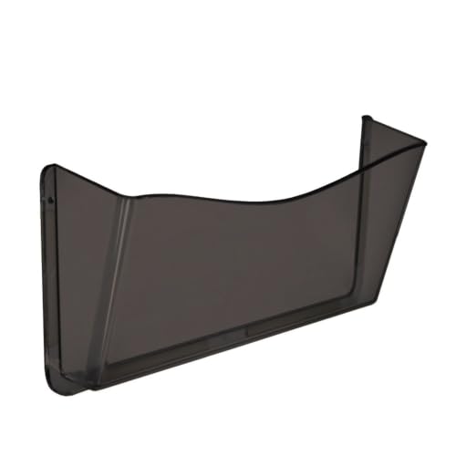 Azar Displays 250035-SMK Plastic Wall Mount File Holder with Double Sided Tape Smoke Colored, 4-Pack - color: BLACK SMK, style: Adhesive
