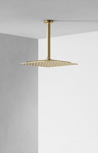 VBFF-Shower Head,rain shower head, 8 inch- Square Shower Head, 1.8 GPM Flow Rate, rainfall showerhead,VBFF07 (Brushed Gold) - color: Brushed Gold, size: 8 Inch
