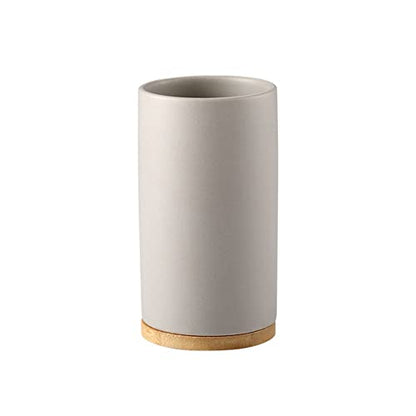 400ml Ceramic Toothbrush Cup Tumbler, Bathroom Cup Toothbrush Holder for Toothbrush and Toothpaste - style: Gray, Cup