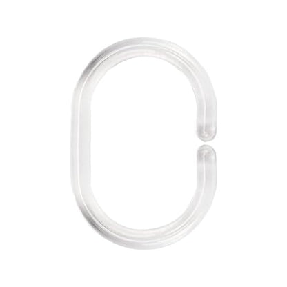 Plastic Shower Curtain Hooks C Shape Shower Curtain Rings for Bathroom Shower Rod Window Curtains Hanger (Clear, 12pack) - color: Clear, size: 12pack