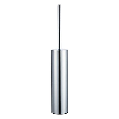 Freestanding Luxury Toilet Brush 304 Stainless Steel Toilet Brush and Holder 19-Inches Tall Round Rust Resistant Anti-Odor and Easy to Clean with Polished Chrome Finished - color: 19-inch Round High Polished Chrome