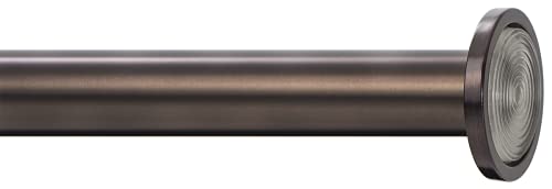 Ivilon Tension Curtain Rod - Spring Tension Rod for Windows or Shower, 16 to 24 Inch. Oil Rubbed Bronze ORB - color: Oil Rubbed Bronze