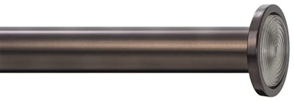 Ivilon Tension Curtain Rod - Spring Tension Rod for Windows or Shower, 16 to 24 Inch. Oil Rubbed Bronze ORB - color: Oil Rubbed Bronze