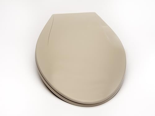 2Q1E6-80 Builder Grade Slow Close Plastic Toilet Seat with Vari Adjust Lok-Down R'N'C Hinge and Quik-Lok Mounting Hardware, Elongated, Silver Gray - color: Silver Gray, style: Elongated