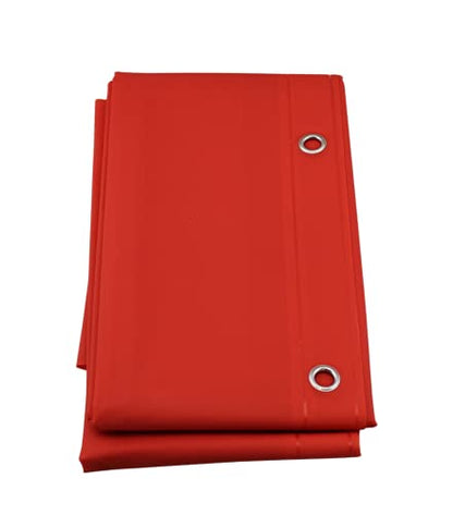 Dependable Industries inc. Essentials Premium 6 Guage EVA Shower Curtain Liner - PVC Free Magnetized Bottom Odorless with Rustproof Grommets (Red) - color: Red