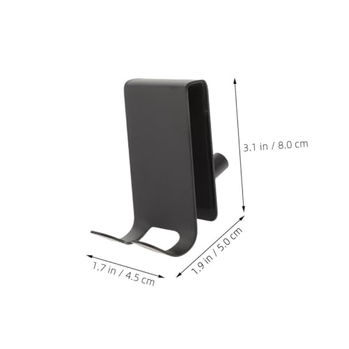 Mipcase 2pcs Stylish Bathroom Towel Hook Door Hanger Hook Stainless Steel Suction Shower Razor Magnetic Holder - color: Black