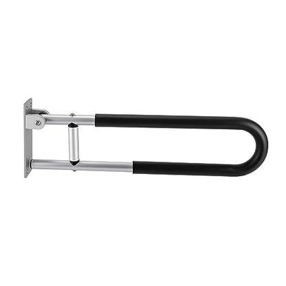Foldable Toilet Grab Bar 23.6 inch, 120kg Capacity, Wall Mounted Toilet Safety Support for Handicap Elderly Seniors Disabled, Handicap Safety Rail Bathtub Grab Bars Rails