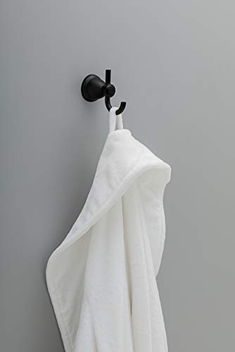 Franklin Brass 5-Piece Matte Black Bathroom Set (2) Towel Racks, Ring, Toilet Paper Holder, Hook | Kinla Bath Accessories - color: Matte Black, style: 5-Piece Bath Accessory Set