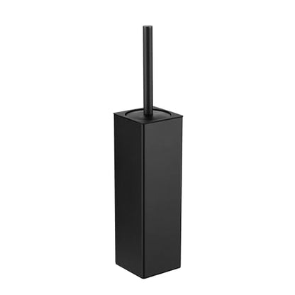 BGL Toilet Brush and Holder Set, Matte Black Freestanding for Bathroom Storage and Organization, Square Design Sturdy and Space Saving - color: Matte Black