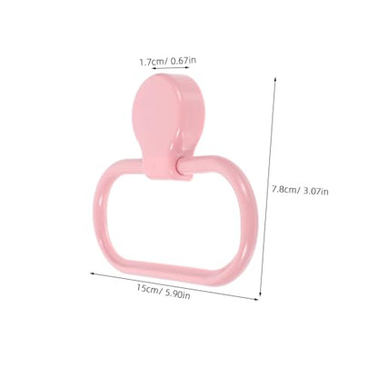 Uonlytech 2Pcs Self Adhesive Towel Ring Plastic Towel Holder for Bathroom and Kitchen No Drill Hand Towel Rack Versatile Adhesive Towel Rings for Easy Installation and Sturdy Use