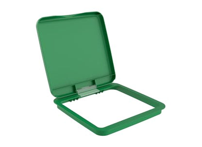 Rev-A-Shelf 27 Qt Under Sink Garbage Can Lid for Base Kitchen and Bathroom Cabinet, Replacement Plastic Trash Bin Lid Only, Green, RV-1024-LID-G-1 - color: Green, size: 27 QT