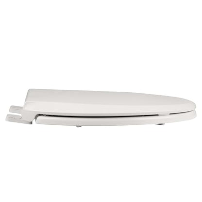 19" Elongated Slow Close Toilet Seat, Biscuit Polypropylene Toilet Seat Cover with Never Loosen Durable Lid, Quiet and Easy to Install and Clean - color: Biscuit, Standard, size: Elongated (19″)
