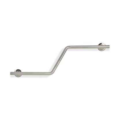 Seachrome Bathroom Grab Bar, 38 inch Stainless Steel, Left Handed Zuma Bar, 1 1/4 inch Diameter, Handicap Grab Bar, Safety Rail, Satin Stainless (GWL-3638-QCR-SS) - color: Satin Stainless, style: Left-Hand