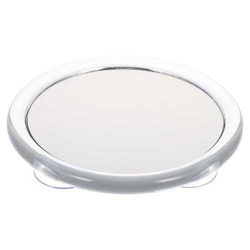 NOLITOY Magnifying Makeup Mirror with Suction Cup White Round Edge Cosmetic Mirror Φmm for Bathroom and Bedroom Easy Mounting Practical for Daily Skin Care and Personal Grooming