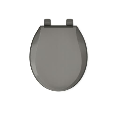 KOHLER 4639-RL-NY Cachet ReadyLatch Round Toilet Seat Soft Close, Thunder Grey (Pack of 2) - color: Thunder Gray, size: Round (Pack of 2)