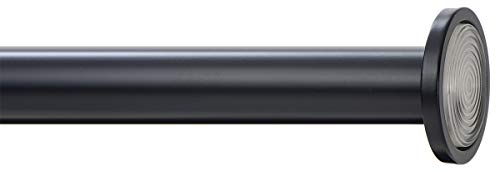 Ivilon Tension Curtain Rod - Spring Tension Rod for Small Windows or Shower, 16 to 24 Inch. Black - color: Black