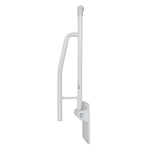 Homecraft Devon Elite Folding Support Rail, Locking Bathroom Wall Mounted Safety Handle for Lavatory