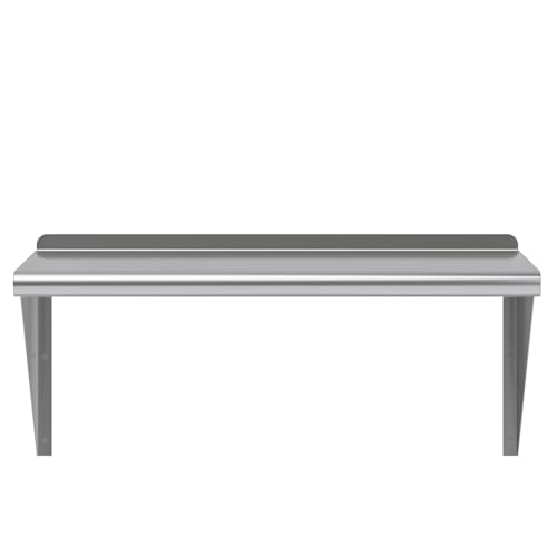 AmGood 30" Long X 16" Deep Stainless Steel Wall Shelf | NSF Certified | Appliance & Equipment Metal Shelving | Kitchen, Restaurant, Garage, Laundry, Utility Room - size: 30" Long X 16" Deep