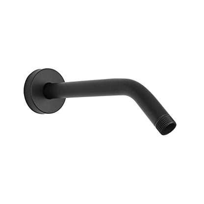Shower Arm with Flange and Teflon Tape, Wall Mounted Shower Pipe 304 Stainless Steel Extension Arm for Fixed Shower Head & Handheld (6 Inch, Matte Black) - color: Matte Black, style: 6 Inch