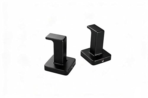 Matte Black Square Wall Hanger, Towel Hanger, Wall Mounted, Bathrobe Hook Kitchen Hooks 2 Bathroom Hooks - color: Matte Black 2