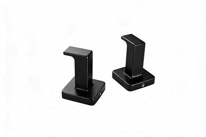 Matte Black Square Wall Hanger, Towel Hanger, Wall Mounted, Bathrobe Hook Kitchen Hooks 2 Bathroom Hooks - color: Matte Black 2