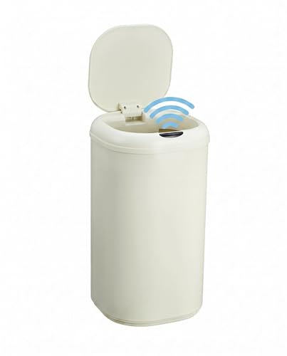 GarveeTech 8 Gallon Automatic Trash Can for Kitchen, Motion Sensor, Beige | Touchless Garbage Can with Lid, Fingerprint-Proof Stainless Steel, Smart Waste Bin for Office, Bathroom & Home, 30L