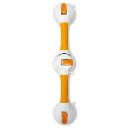 McKesson Plastic Rotating Suction Cup Bathroom Grab Bar, 9.75 in, 1 ct | Rotating Suction-Cup Grab Bar,White / Yellow,Plastic,Not Made with Natural Rubber Latex - size: 19-3/4 Inch Length (1 ct)