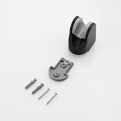 Black Shower Head Holder ABS Wall Mount Adjustable Angle Handheld Shower Bracket for Shower Head, ST01B - style: Black