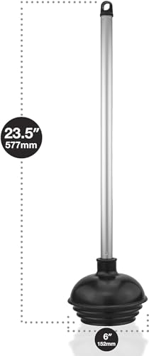 NEIKO 60180A Toilet Plungers, 3 Pack, Patented All-Angle Design, Heavy Duty, Aluminum Handle, Residential, Commercial, and Industrial Building Sanitation Use - size: 3 Pack, style: Plunger