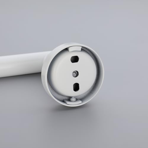 GERZWY 12-Inch Bathroom Towel Bar SUS 304 Stainless Steel Bath Towel Bar Modern Round Style Wall Mount, White - color: White, size: 12 Inch (Pack of 1)
