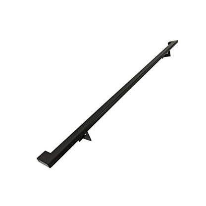 Urban Contemporary Aluminum Complete Handrail Grab Bar Set, Brackets Included, Powder Coated Finish (Black, 4 Foot Handrail) - color: Black, size: 4 Foot Handrail