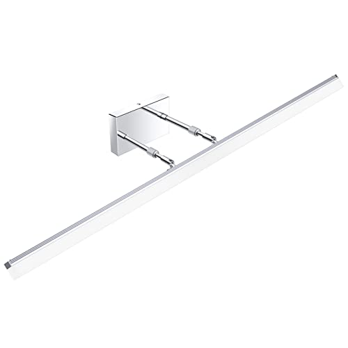 Aipsun 48 inch LED Vanity Lights Adjustable Bathroom Wall Light Fixtures Bathroom Lighting Fixture Over Mirror Chrome Modern Vanity Lighting 5500K - color: Chrome, size: 47.2 in