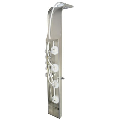 Blue Ocean 63" Stainless Steel SPS8863 Thermostatic Shower Panel Tower System vwith Rainfall Shower Head, Body Nozzles, and Handheld Shower Head, Shower Column - style: 63 inch with 4 Nozzle Sets