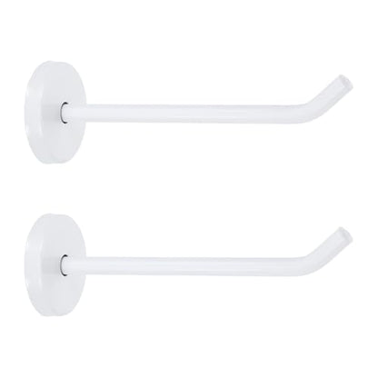 uxcell 2Pcs 4.7 Inch Coat Hooks, Stainless Steel Long Nose Wall Mount Hook, Robe Towel Hangers with Screws for Livingroom Bathroom Closets and Wardrobe, White - color: White, size: 4.7 Inch