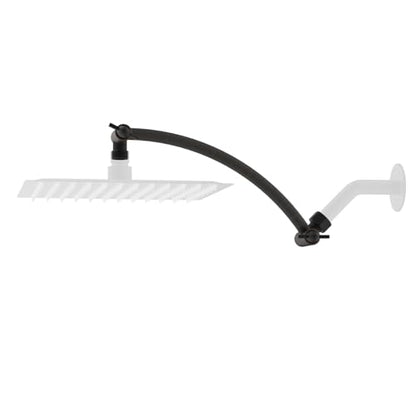 Hibbent All Metal 10'' Shower Head Extension Arm, Oil Rubbed Bronze | Solid Brass Adjustable Shower Arm with Lock Joint, Flexible Height & Angle, Universal Connection Shower Head Extender - color: Oil Rubbed Bronze, size: 10 Inch
