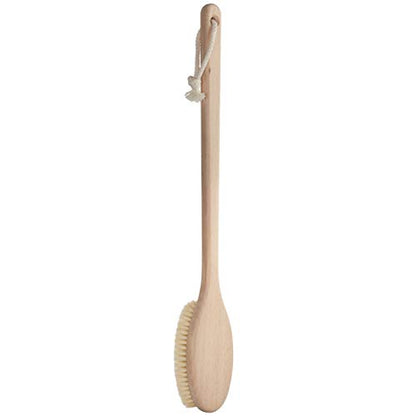 REDECKER Extra Long Beechwood Bath Brush - Natural Pig Bristle Body Brush for Showering, Back Scrubbing, Exfoliating, Dry Brushing and Lymphatic Drainage - Perfect for Hard-to-Reach Areas - size: 19-1/2-Inches