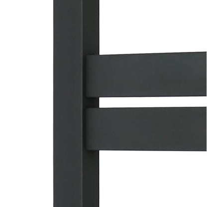 WarmlyYours Grande Heated Towel Rack, 12 Bars, Matte Black | Wall-mounted electric towel warmer rack and dryer, 120V hardwired, flat heated bars for towels and bathrobes - color: Matte Black, size: 12 Bars