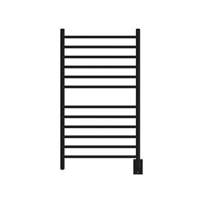 12 Bar Radiant Large Hardwired Straight Towel Warmer, Matte Black - color: Matte Black