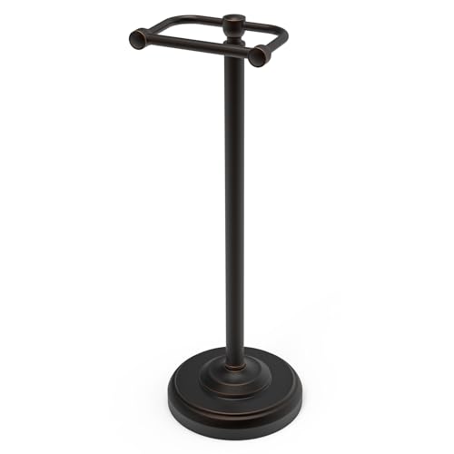 Toilet Paper Holder Stand, Freestanding Toilet Paper Holder,Farmhouse Post Pivoting Toilet Paper Stand with Stable Weighted Base,Stainless Steel Tissue Roll Holder Stand for Bathroom,Oil Rubbed Bronze - color: Oil Rubbed Bronze