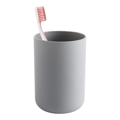 300ml Bathroom Cup, Wall Mounted Toothbrush Holders Reusable Water Cup Drinking Cups for Home Travel Bathroom Accessories (Grey) - color: Grey