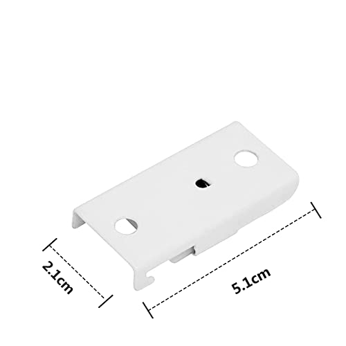 TOKPLNU Ceiling Mount Bracket for Flexible Bendable Curtain Track, White Curved Curtain Rail Ceiling Mounting Hardware, 10 Pack - color: White, size: 10Pcs Ceiling Mount Bracket