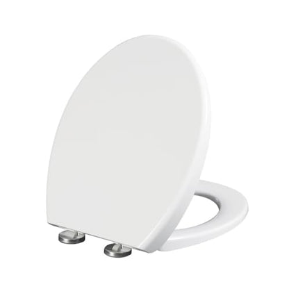 Soft Close Quick Release Toilet Seat - 360° Adjustable Stainless Hinges,V Shape Cover for Easy Cleaning Simple Top Fixing - color: 01b
