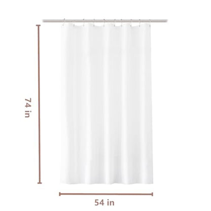 Felisa Stall Fabric Shower Curtain Liner with 3 Magnets,54 x 74 inche Hotel Quality & Soft Cloth Shower Curtain,Washable White Shower Curtain Liner for Bathroom - size: 54"W x 74"L (Pack of 1)