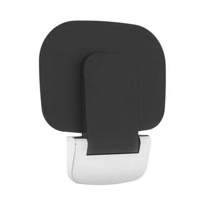 Foldable Shower Chair, Wall Mounted Bath Seat for Elderly & Handicap, ABS Plastic Bathroom Stool with Backrest, Portable Shower Bench for Tub and Tile (Black) - color: Black
